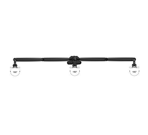 Duronic DM453 Triple Monitor Arm Stand - Heavy Duty Steel Desk Mount for 3 Screens 15-27