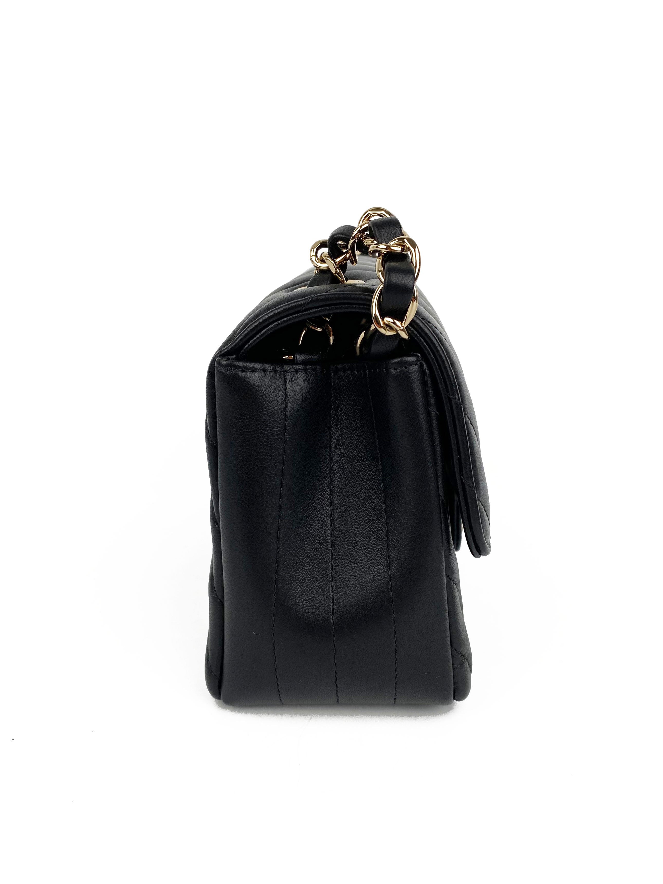 Chanel Mini Black Chevron Classic Flap Bag - Luxury Crossbody Purse for Women | Perfect for Evening Events, Date Nights & Special Occasions