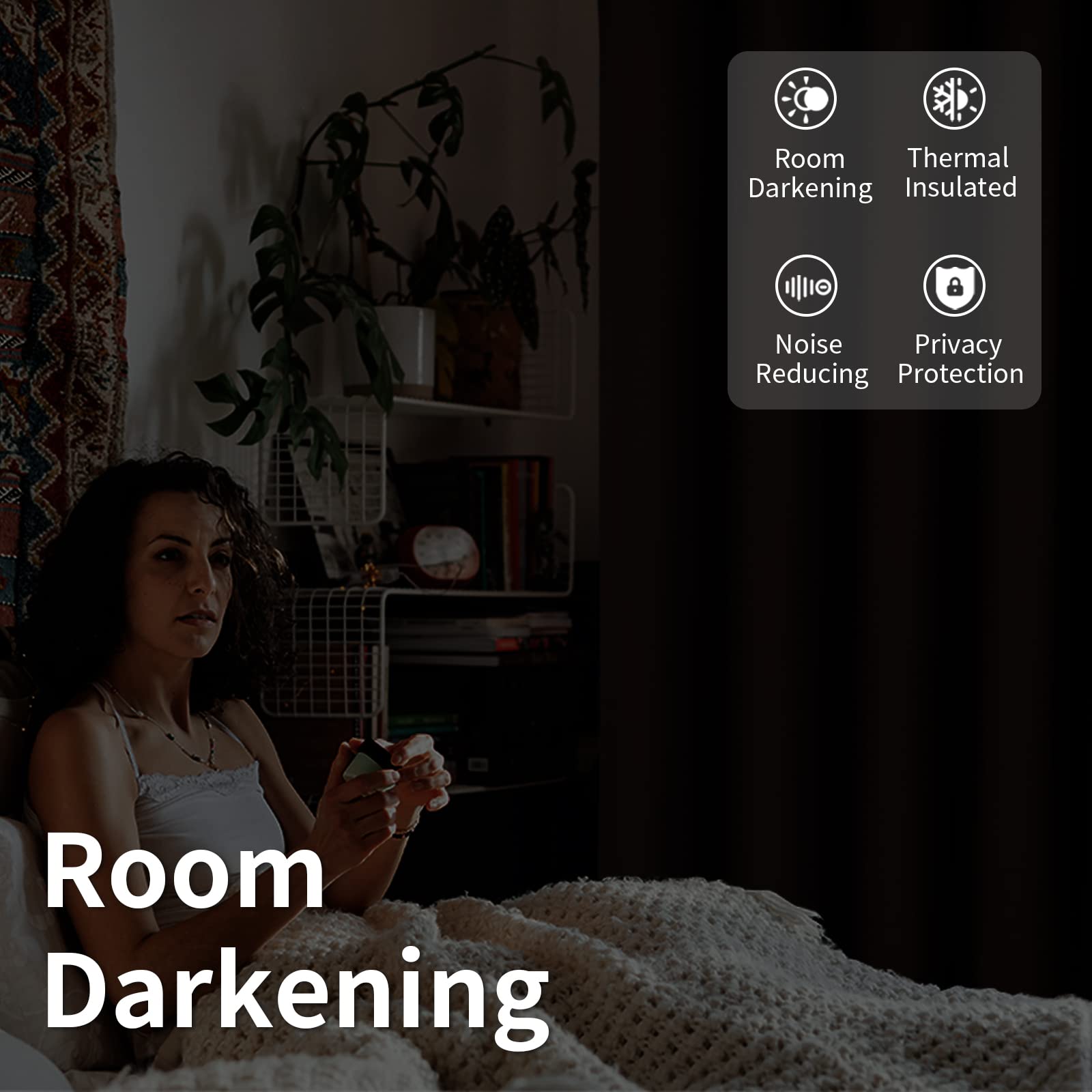 BGment Blackout Curtains for Sliding Glass Doors - 120 Inch Extra Long Room Darkening Curtains for Living Room, Bedroom & Office - Thermal Insulated Privacy Drapes for Doorways & Windows - Brown (1 Panel, 100