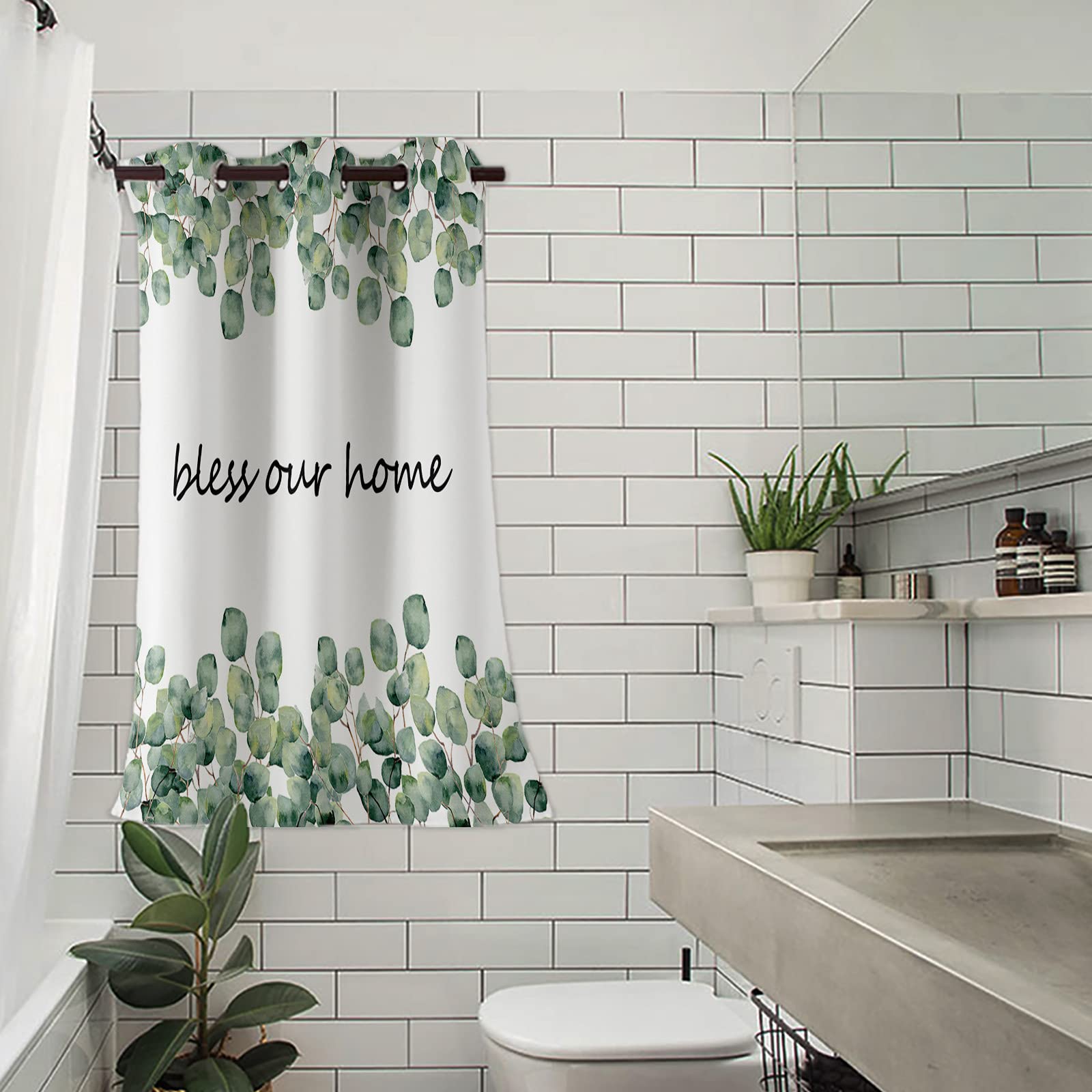 Blackout Curtains with Tropical Leaf Pattern - Thermal Insulated Grommet Window Curtains for Living Room & Bedroom (52x96 Inch) - Perfect for Home Decor, Light Blocking and Temperature Control in Summer