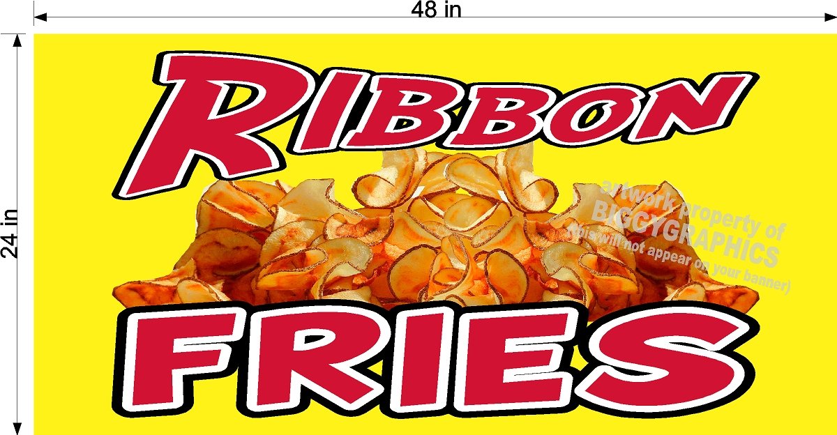 2' x 4' Full Color Custom Vinyl Banner - Perfect for French Fries & Fried Potatoes Promotions | Ideal for Restaurants, Food Trucks & Outdoor Advertising