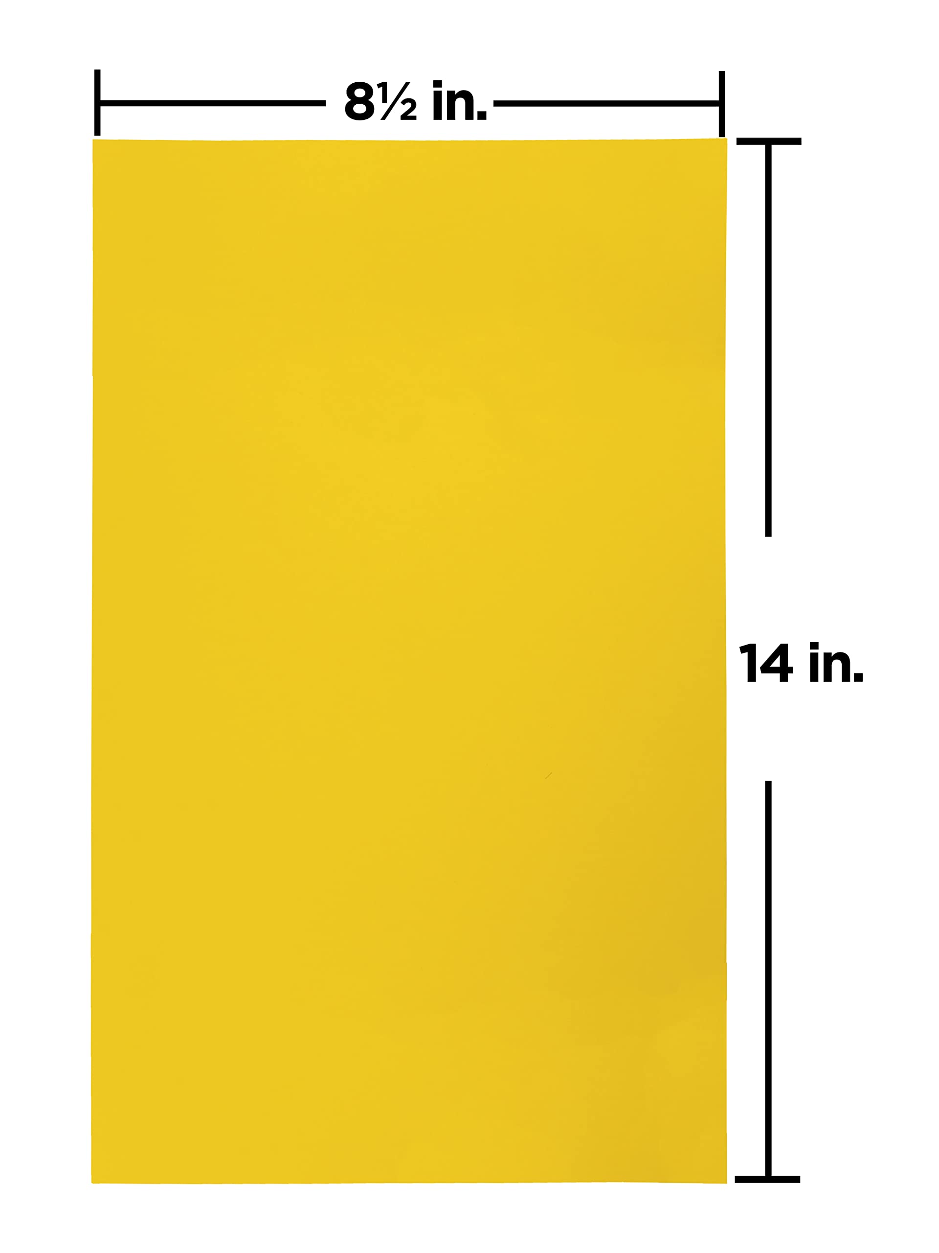 JAM PAPER Legal 65lb Cardstock - 8.5 x 14 Coverstock - 176 GSM - Yellow Recycled Paper - 50 Sheets per Pack - Perfect for Business Cards, Invitations & Craft Projects