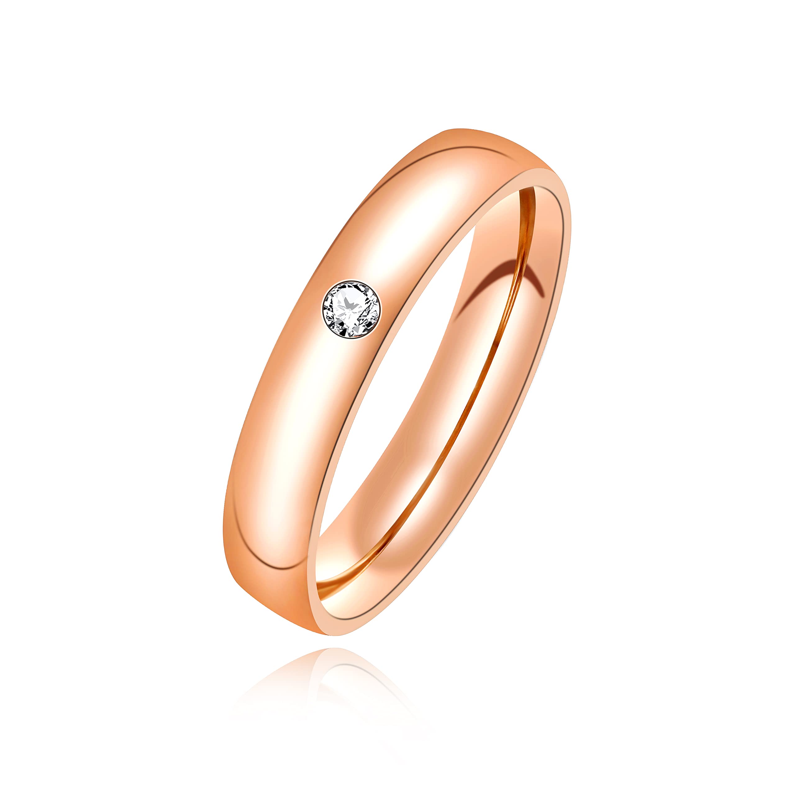 Uloveido 14K Gold Plated Micro Pave Diamond Ring for Women - Dainty Stackable Wedding Band, Anniversary Gift for Her - Perfect for Everyday Wear & Special Occasions