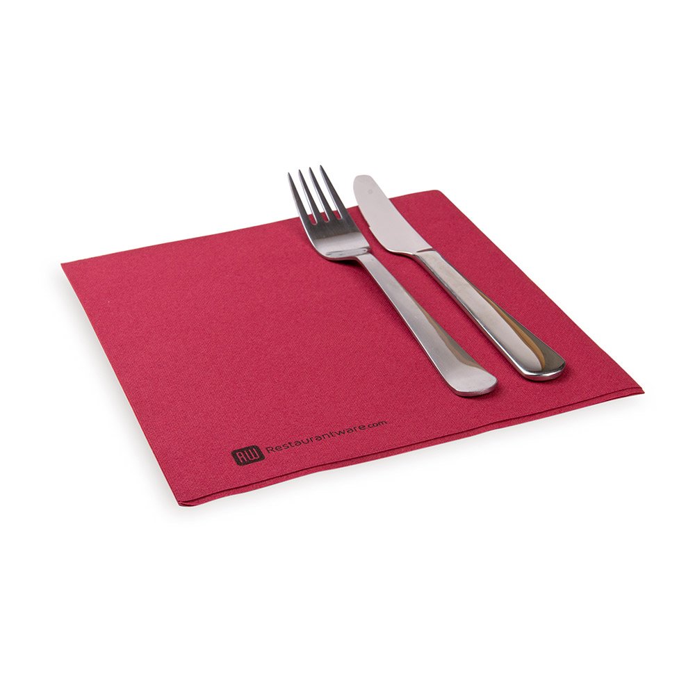 Restaurantware Luxenap 15.75 Inch Disposable Napkins - 600 Soft Linen-Like Absorbent Air-Laid Bordeaux Paper Napkins | Pre-Folded for Dinner Parties, Weddings & Catering Events