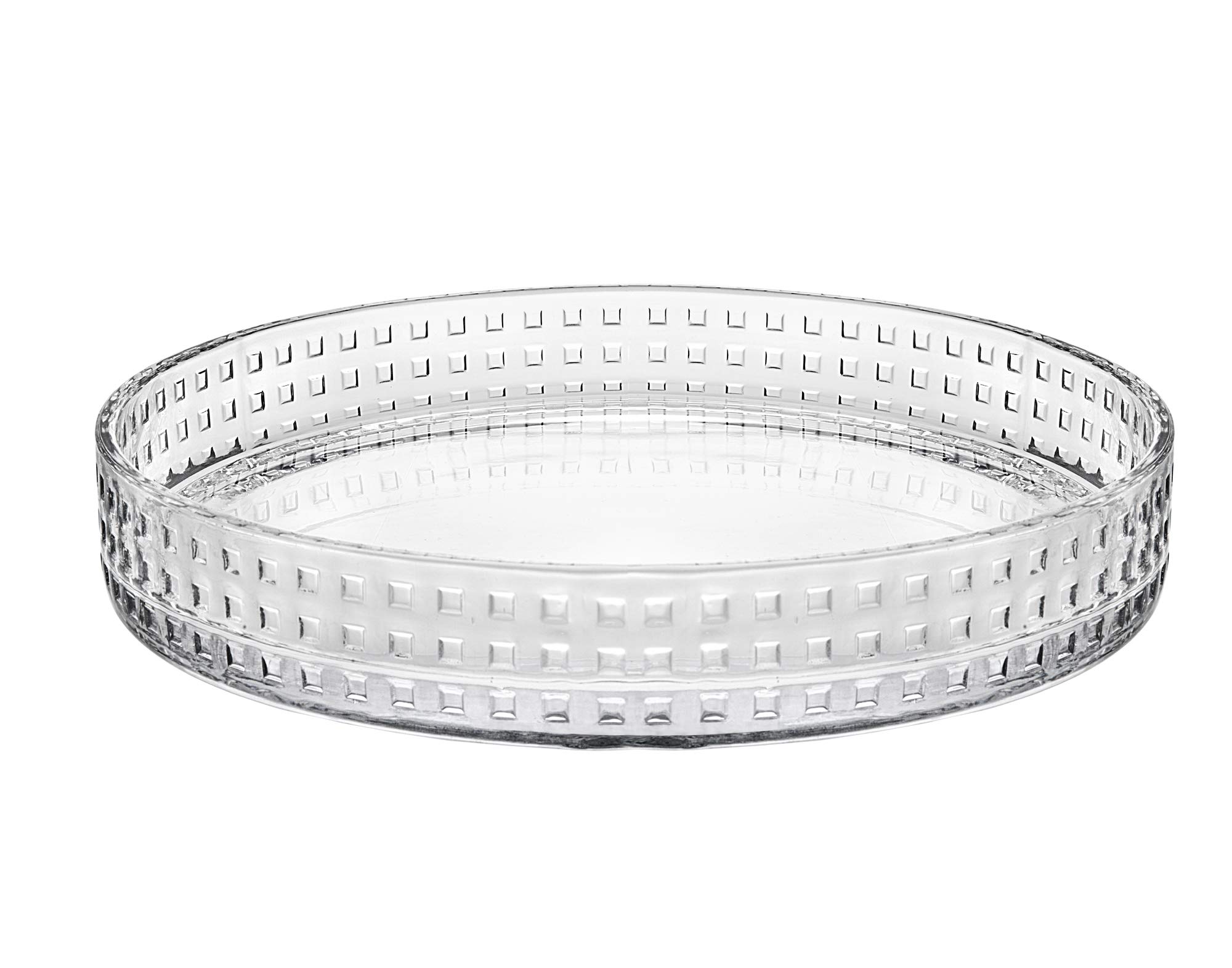 Godinger 12X12 Round Serving Tray - Elegant Food and Drink Platter for Entertaining, Appetizers, Cheese & Charcuterie | Perfect for Parties, Weddings & Home Decor