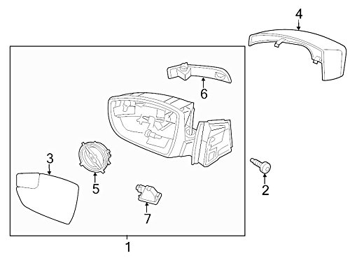 Ford CM5Z17683C Rear View Mirror Assembly - Compatible with Ford Vehicles, Durable Outer Mirror Replacement for Enhanced Visibility & Safety - Perfect for Highway Driving, Parking & Towing