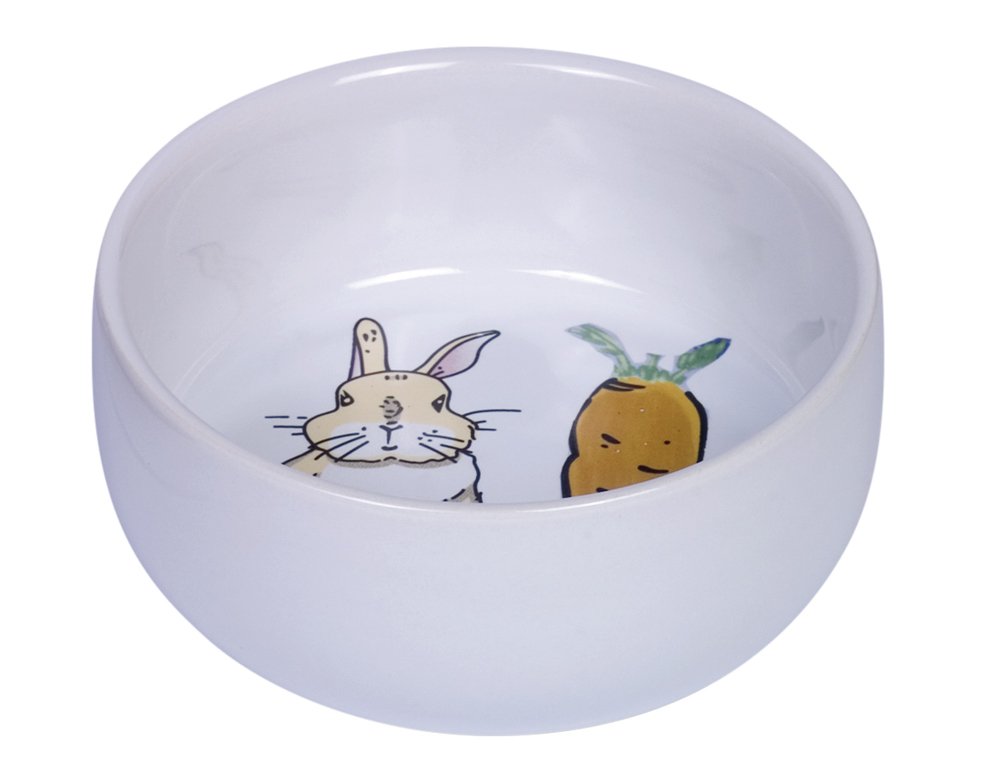 73753 White Ceramic Bowl with Carrot Design – Perfect for Soups, Salads & Home Decor