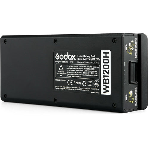 Godox AD1200 Pro High Capacity Rechargeable Battery - 36V 5200mAh Lithium-Ion Power Pack for Studio Flash & Outdoor Photography