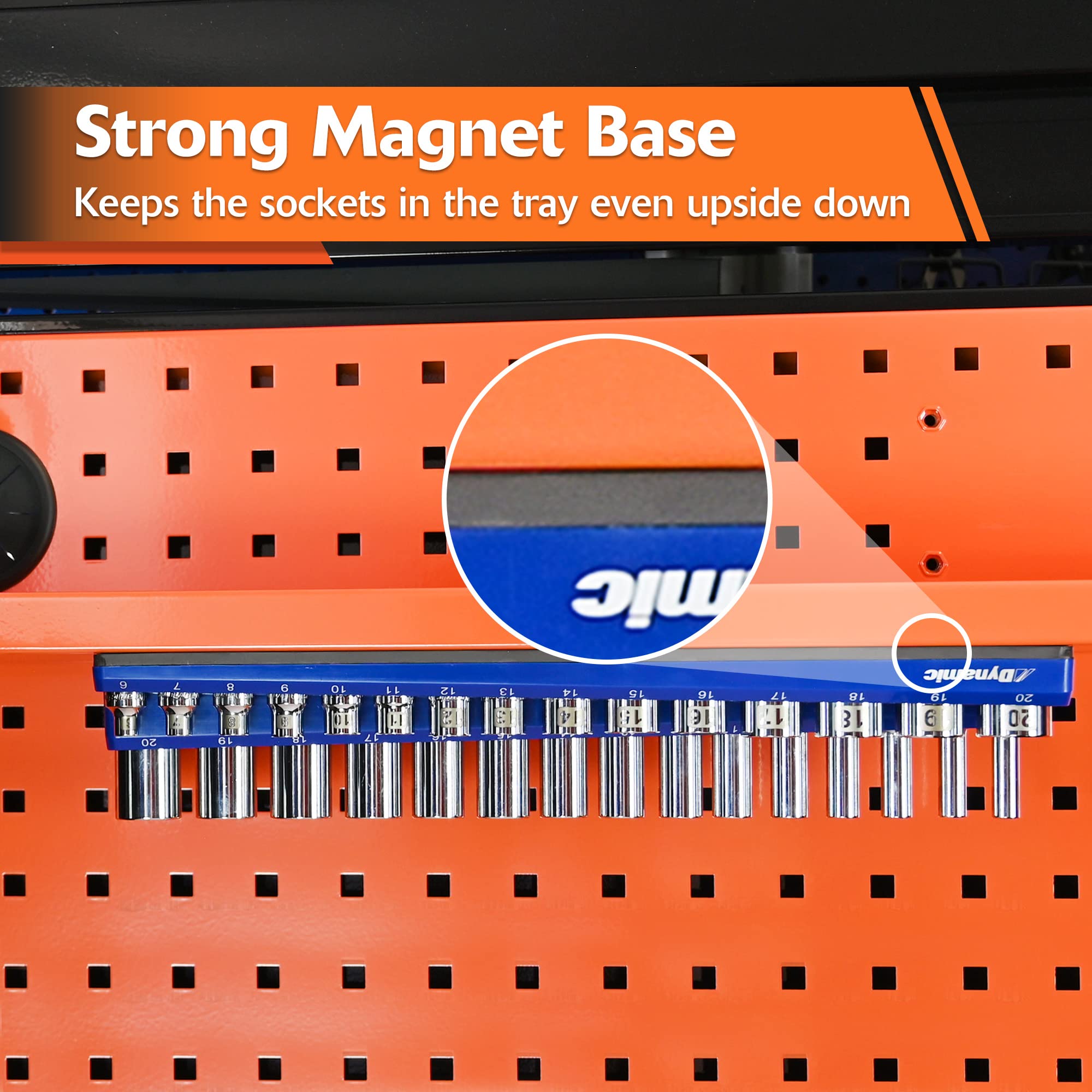 Premium Magnetic Socket Organizer Set - 1/4