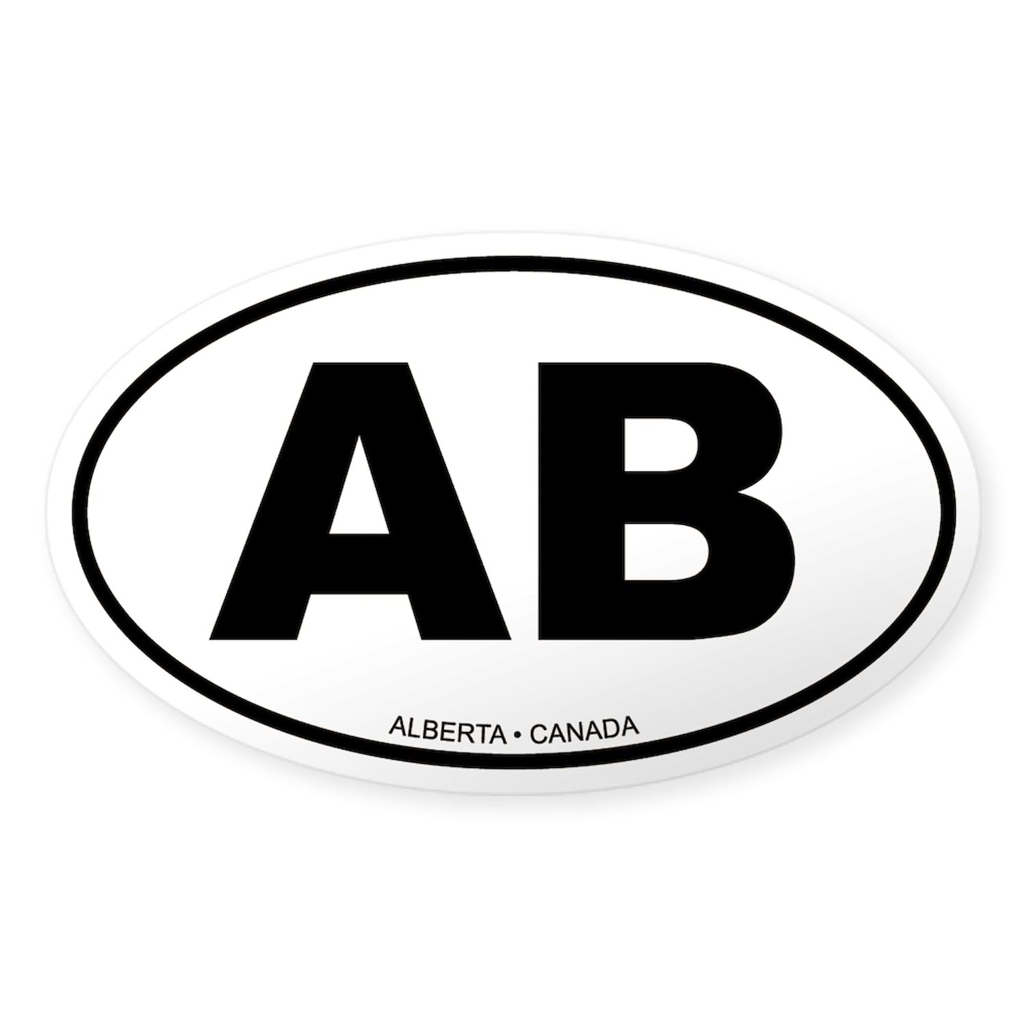 Alberta Oval Car Bumper Sticker - Durable Vinyl Decal for Cars & Laptops