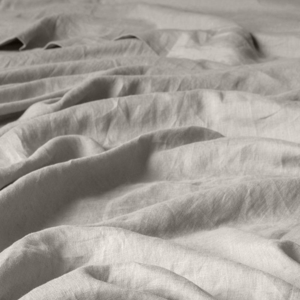 Premium 100% Linen King Sheet Set - Stone Color - Breathable & Soft Bedding for Hot Sleepers - Perfect for Summer & All-Season Comfort