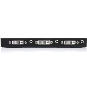 2 Port DVI Video Splitter with Audio - High Quality DVI Splitter for Dual Monitor Setup - Perfect for Home Theater, Gaming & Office Displays