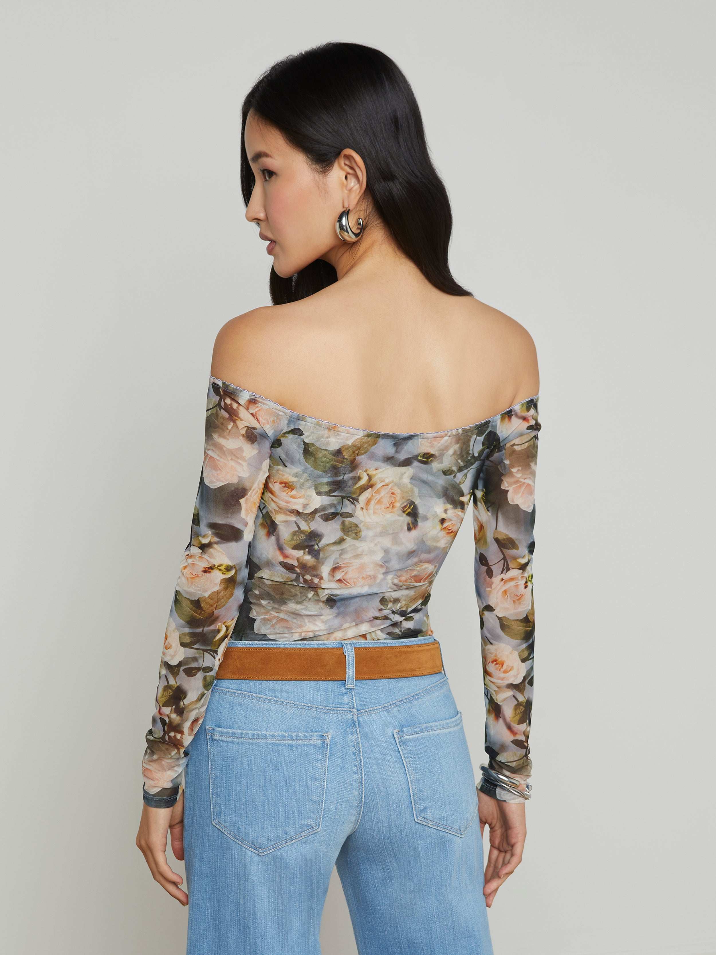 Peony Off Shoulder Bodysuit for Women - Sexy Stretchy One Piece Jumpsuit - Perfect for Date Night, Party & Vacation