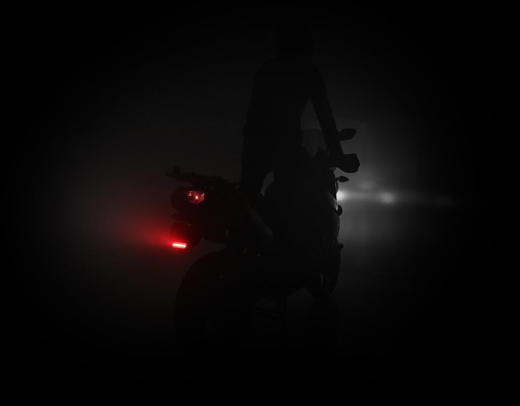 B6 LED Brake Light Kit with License Plate Mount - Universal Waterproof Motorcycle Tail Light for Harley Honda Yamaha - Perfect for Night Riding & Safety Enhancement
