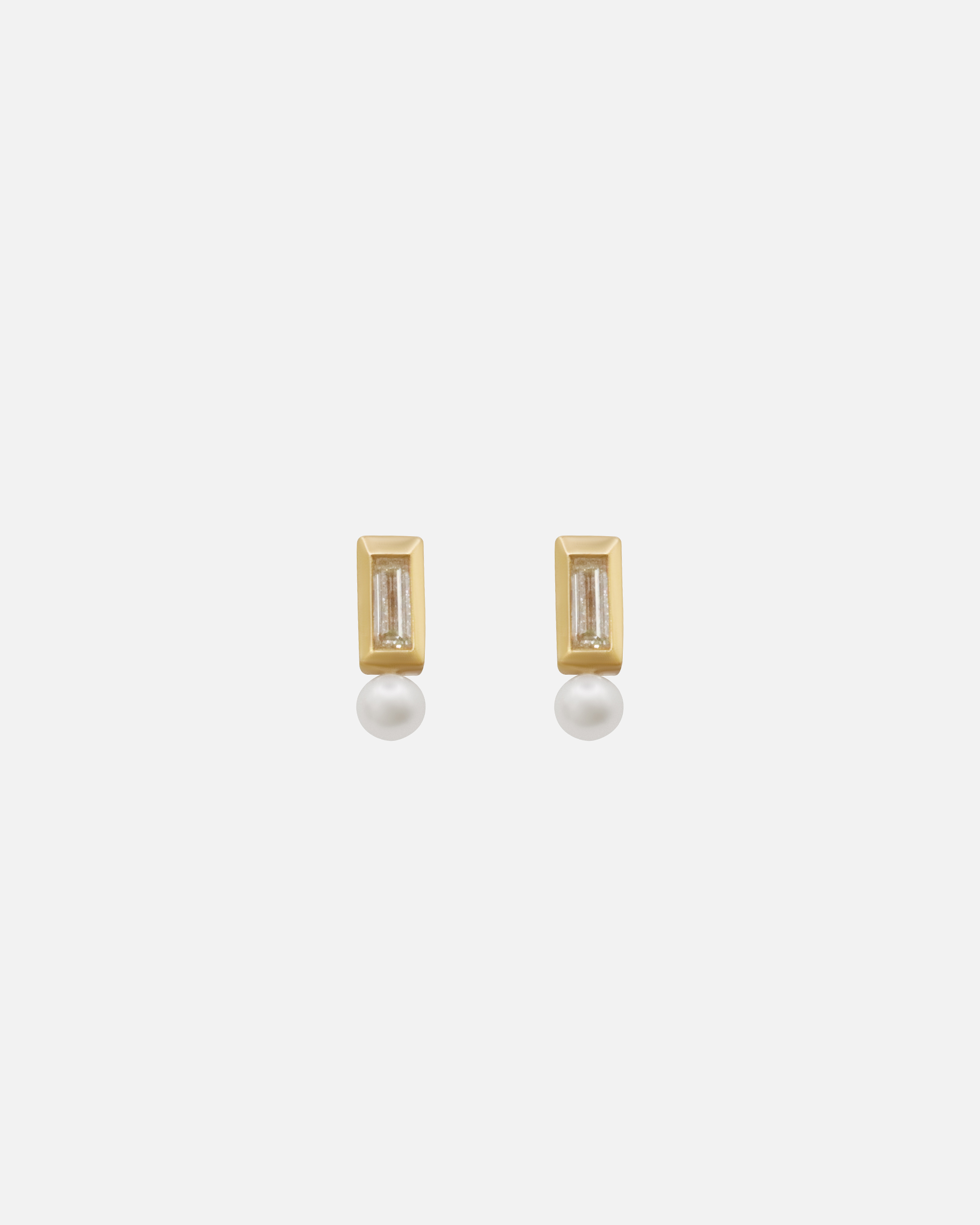 Umi Baguette Seed Pearl Stud Earrings for Women - Elegant Pearl Jewelry for Wedding, Party & Everyday Wear