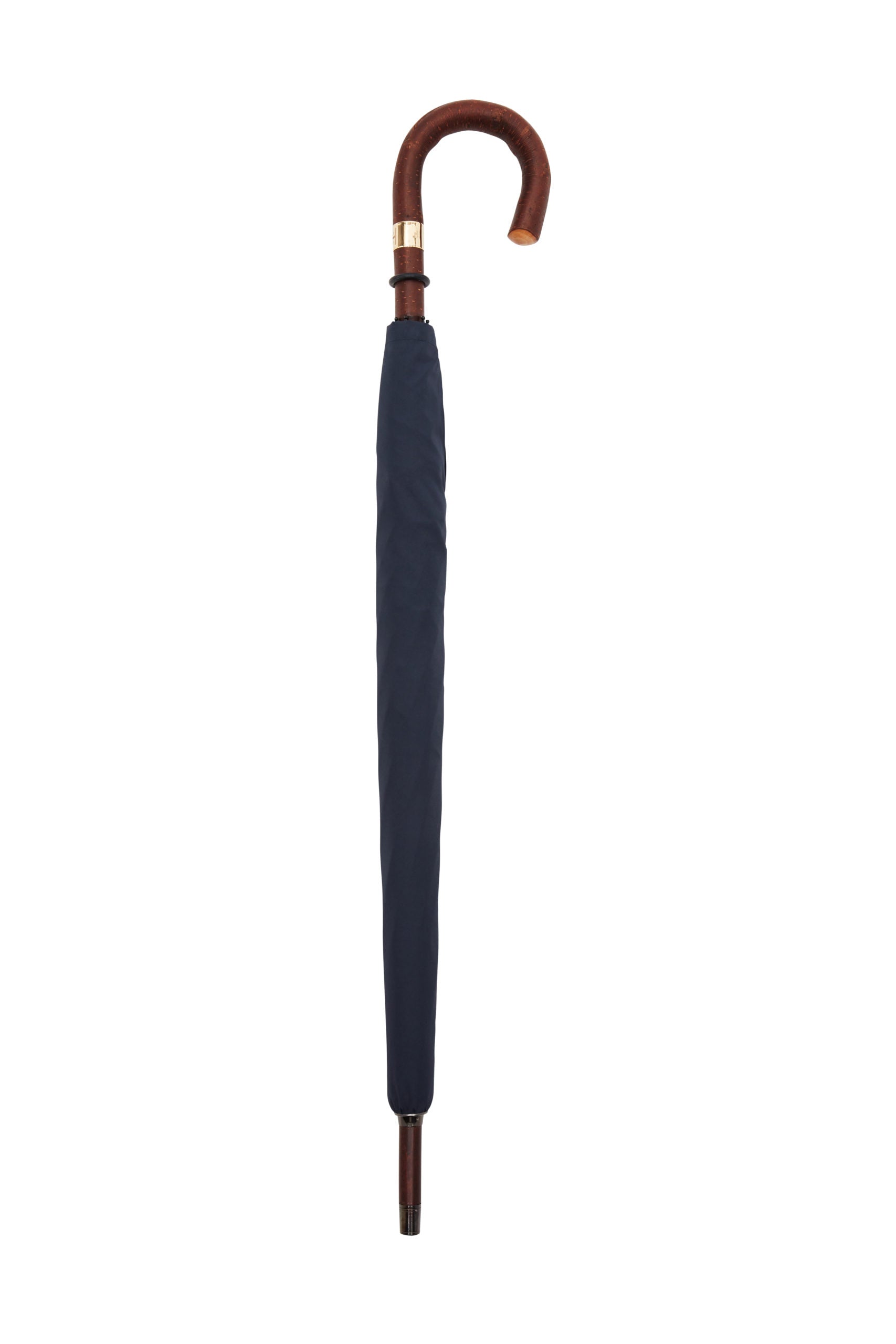 Navy & Natural Cherrywood Double Canopy Patio Umbrella - Perfect for Outdoor Dining, Poolside Lounging, and Garden Relaxation