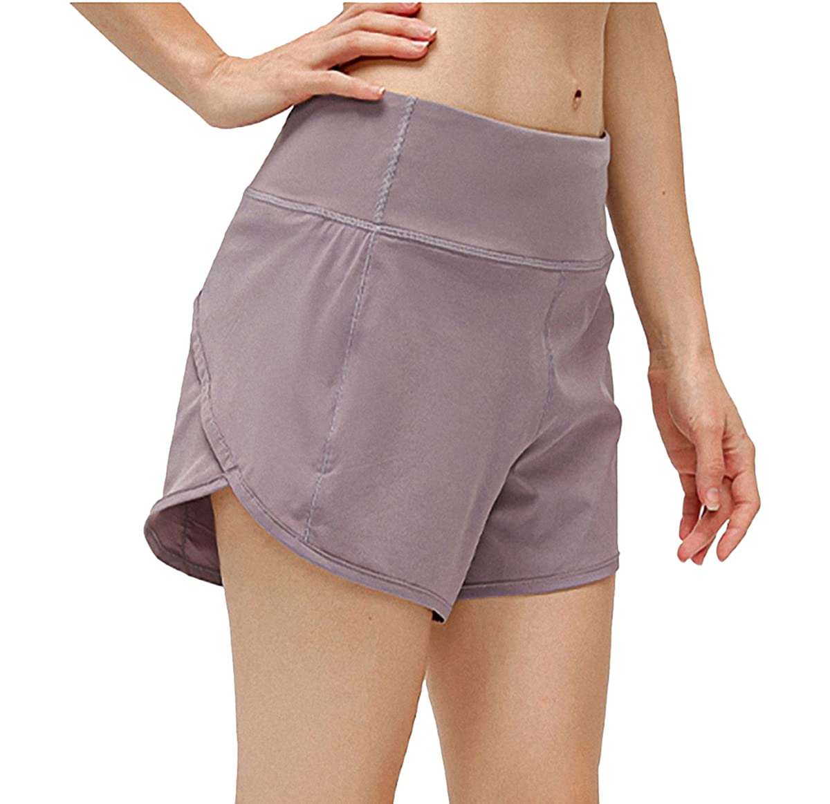 Women's 4 Inch Running Shorts with Zipper Pocket - Quick Dry Gym Workout & Yoga Athletic Shorts for Women - Perfect for Jogging, Training, and Fitness Activities
