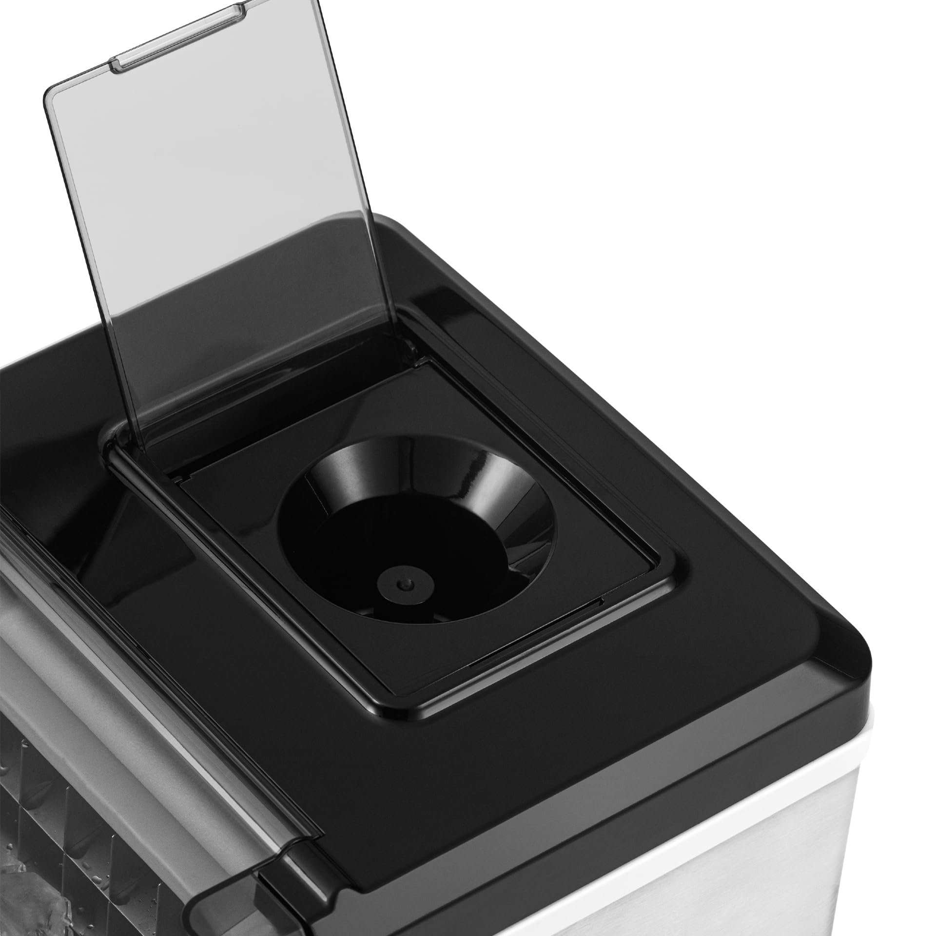 Newair 45lbs/Day Countertop Clear Ice Maker with Self-Cleaning & Adjustable Ice Thickness - Portable Ice Cube Machine with 24H Timer - Perfect for Home, Office, RV, Outdoor Bar & Parties - Stainless Steel Design
