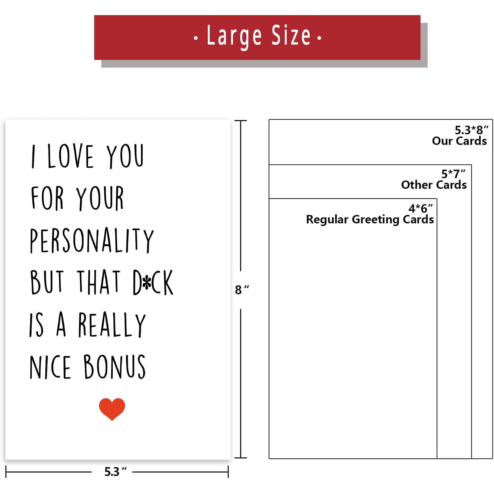 Funny Dirty Valentine's Day Cards for Couples - Romantic Anniversary & Birthday Gifts for Boyfriend, Girlfriend, Husband or Wife - Perfect for Valentine's Surprises, Date Nights & Special Occasions