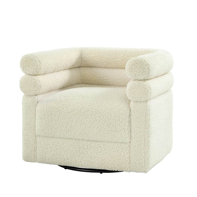 Benita 360 Degree Swivel Office Chair with Chenille Fabric & Plush Pillow - Ergonomic Desk Chair for Home Office, Gaming, and Study