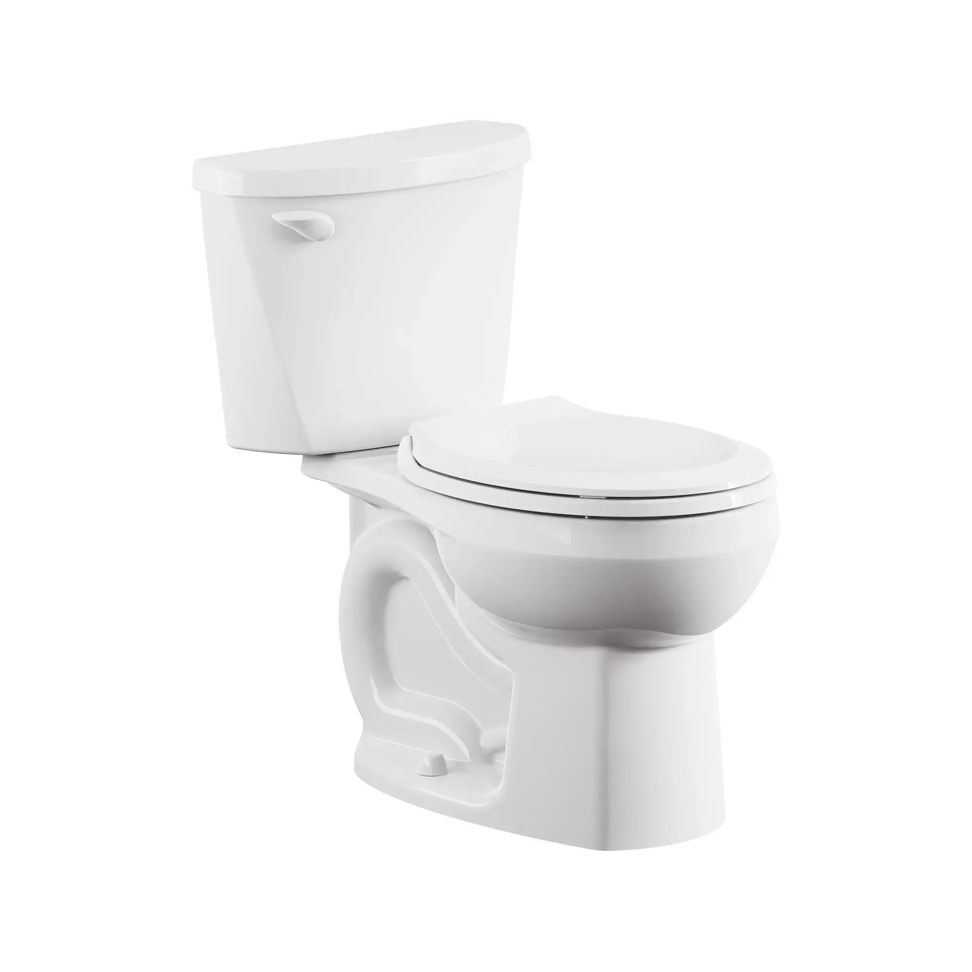 Colony® 3 Two-Piece 1.28 GPF/4.8 LPF Round Front 10-Inch Rough-In Toilet Without Seat - Water-Efficient Bathroom Solution for Small Spaces & Modern Homes