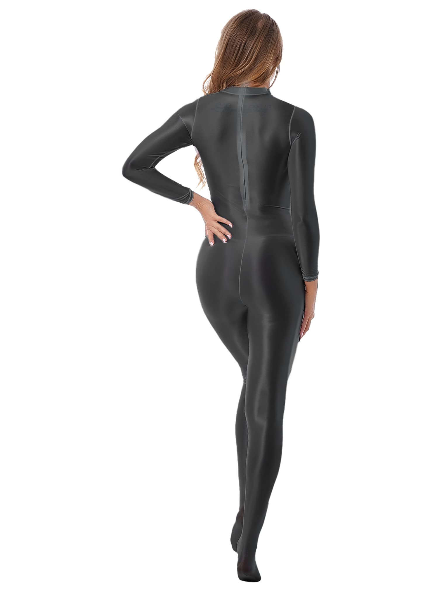 Shiny Women's Full Body Stockings | One Piece Teddy Babydoll Glossy Jumpsuit | Perfect for Lingerie, Cosplay & Sensual Nightwear