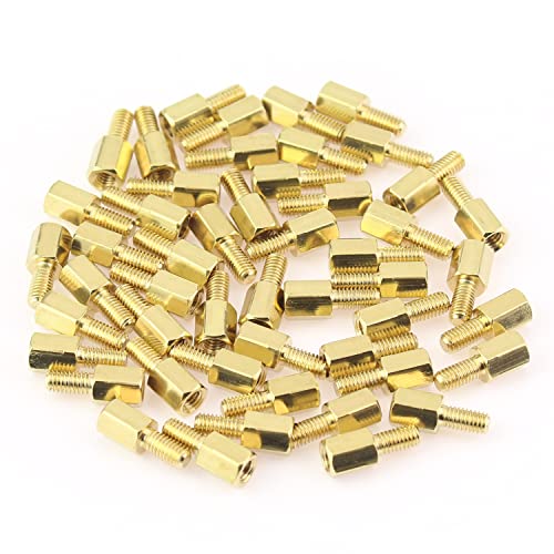 Brass standoffs screws, M3x6+6