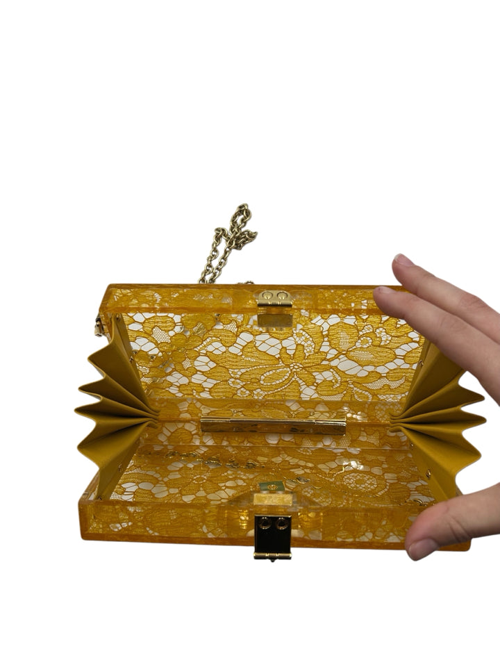 Dolce & Gabbana Sicily Crystal Embellished Taormina Lace Evening Clutch Shoulder Bag for Women | Luxury Wedding Party Prom Accessory | Perfect for Bridal, Cocktail Events & Formal Occasions