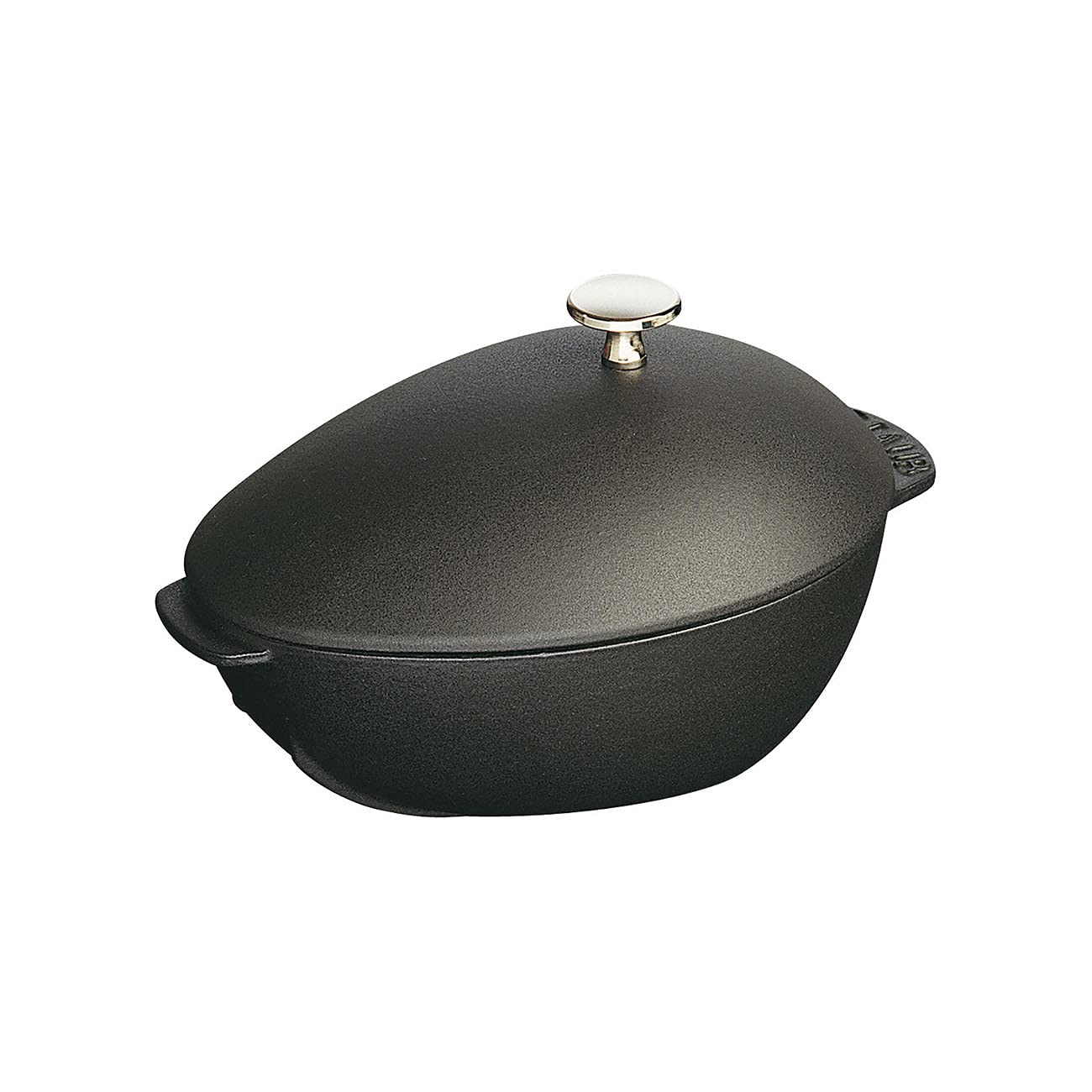 Staub 2-Quart Cast Iron Mussel Pot - Matte Black Enamel, Made in France | Perfect for Seafood Stews, Soups & One-Pot Meals