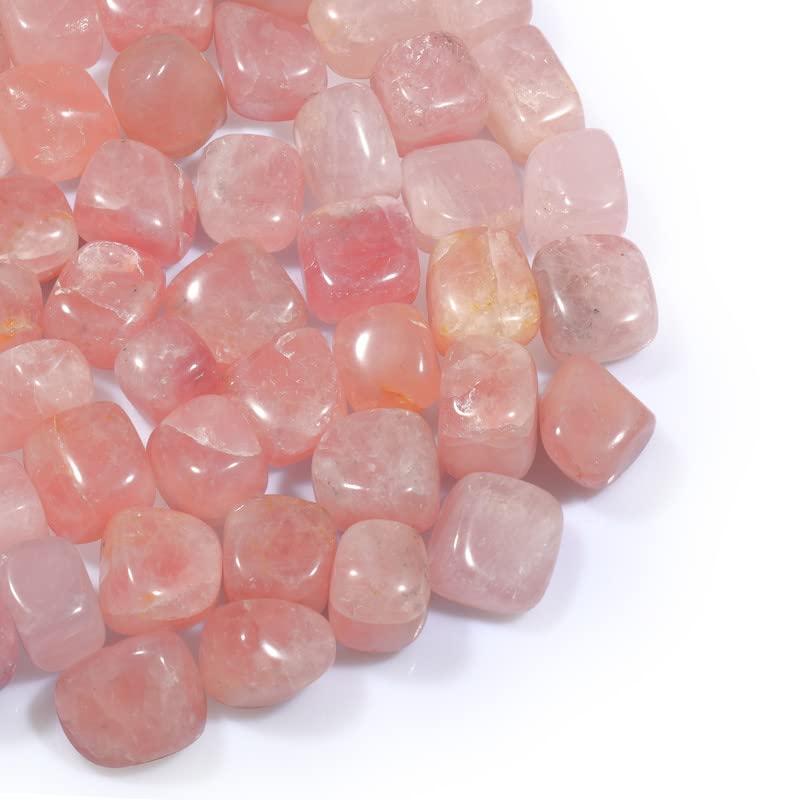 Rose Quartz Crystal - Natural Polished Love Stone for Healing & Meditation - Tumbled Gemstone for Chakra Balancing & Spiritual Gifts - Perfect for Home Decor, Yoga Spaces & Women's Wellness Gifts