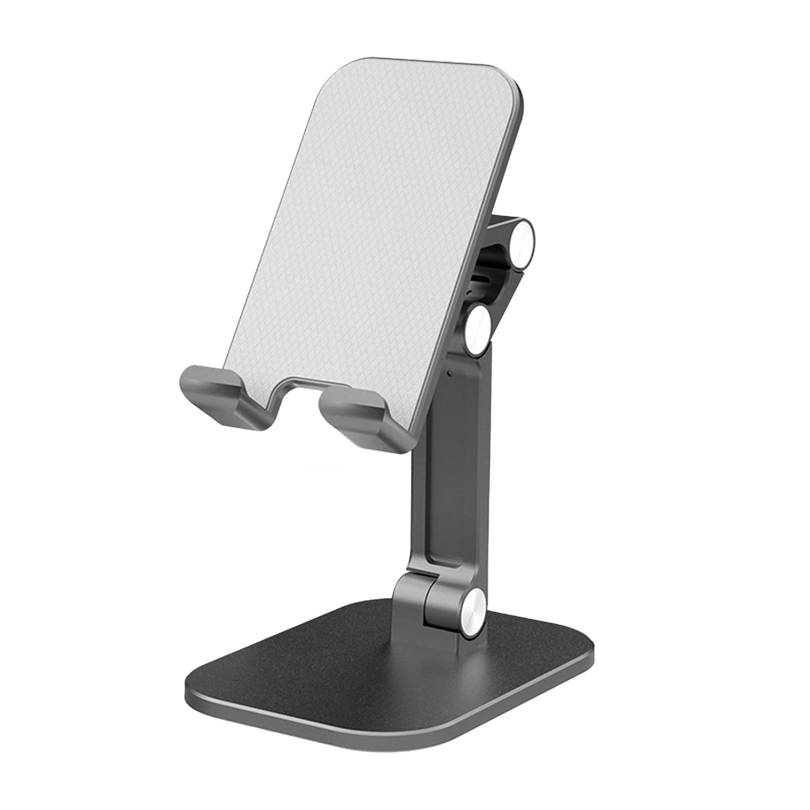 NUZYZ Retractable Foldable Alloy Phone Stand - Adjustable Lazy Desktop Holder for iPhone & Smartphones | Perfect for Office, Bed, Car & Travel Use