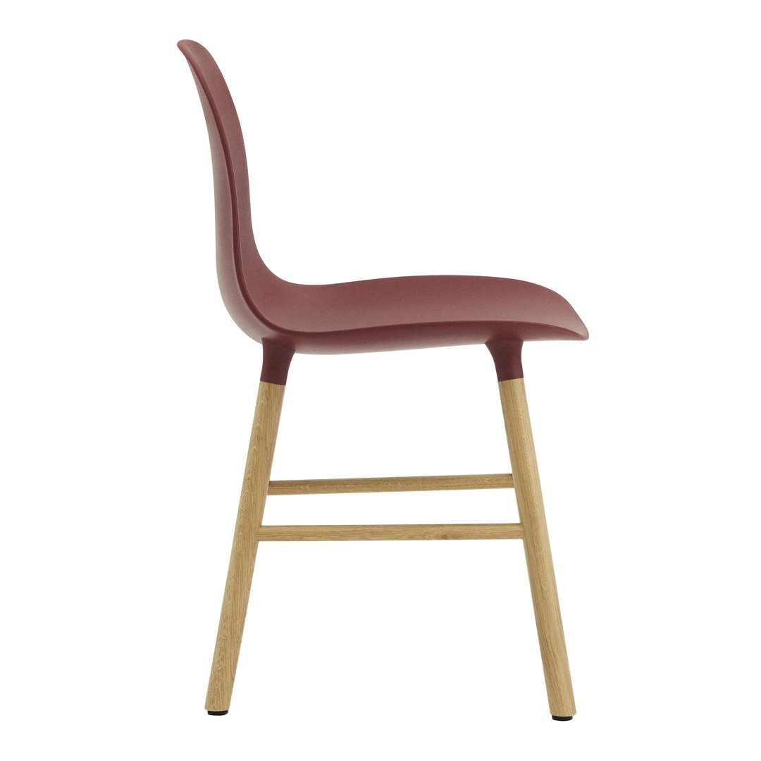 Modern Form Chair with Sturdy Wooden Legs - Perfect for Dining Room, Office, or Living Room Decor