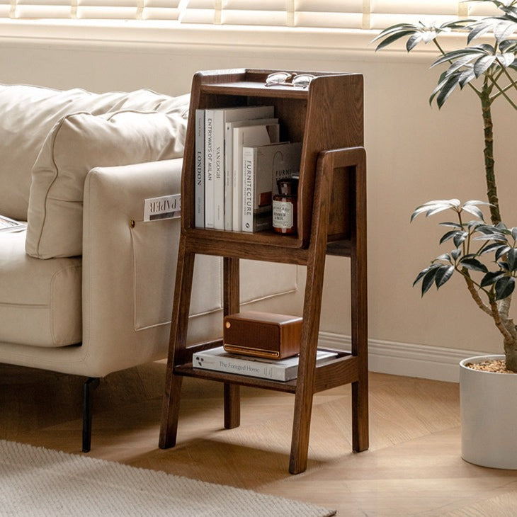 Solid Oak Wood Side Cabinet - Rustic Storage Cabinet for Living Room, Bedroom, or Entryway - Perfect for Organizing Books, Decor, and Essentials