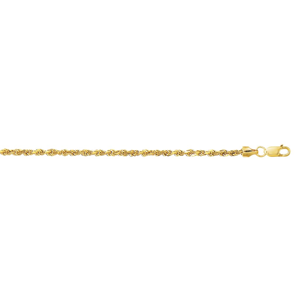 10K Gold Sparkle Cut Hollow Rope Chain Necklace for Women & Men - Adjustable Lengths, Elegant & Durable Jewelry for Parties, Weddings & Everyday Wear