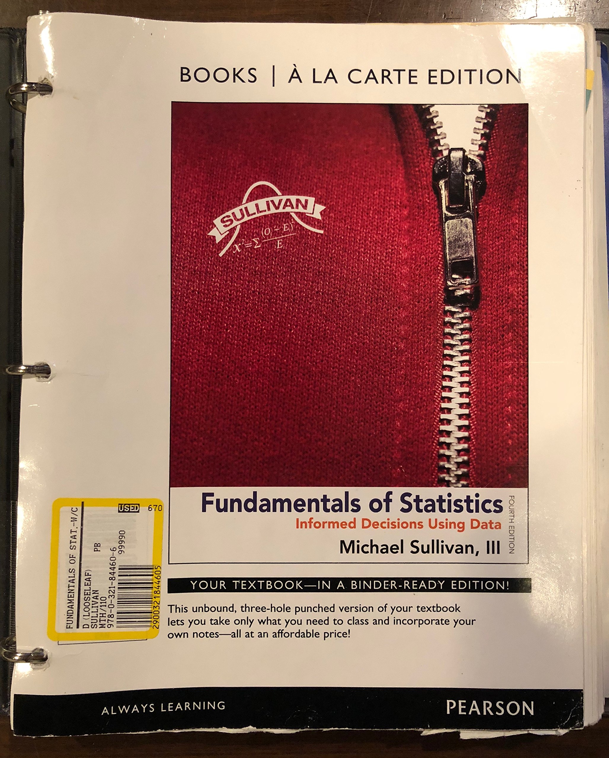 Fundamentals of Statistics 4th Edition - A La Carte Standalone Textbook | Perfect for College Students & Self-Study Learners