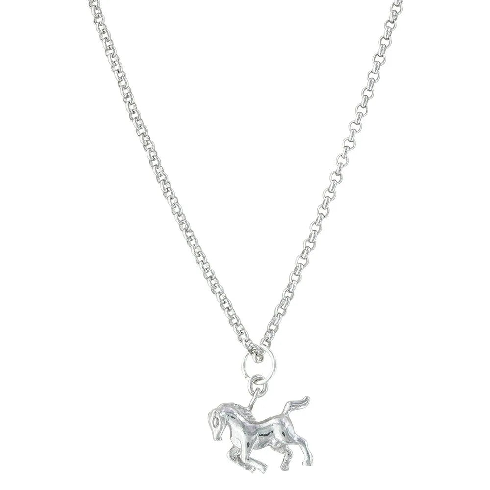 Elegant Prancing Horse Necklace for Women - Sterling Silver Horse Pendant Jewelry - Perfect Gift for Equestrian Lovers & Horseback Riding Enthusiasts - Ideal for Weddings, Parties & Everyday Wear