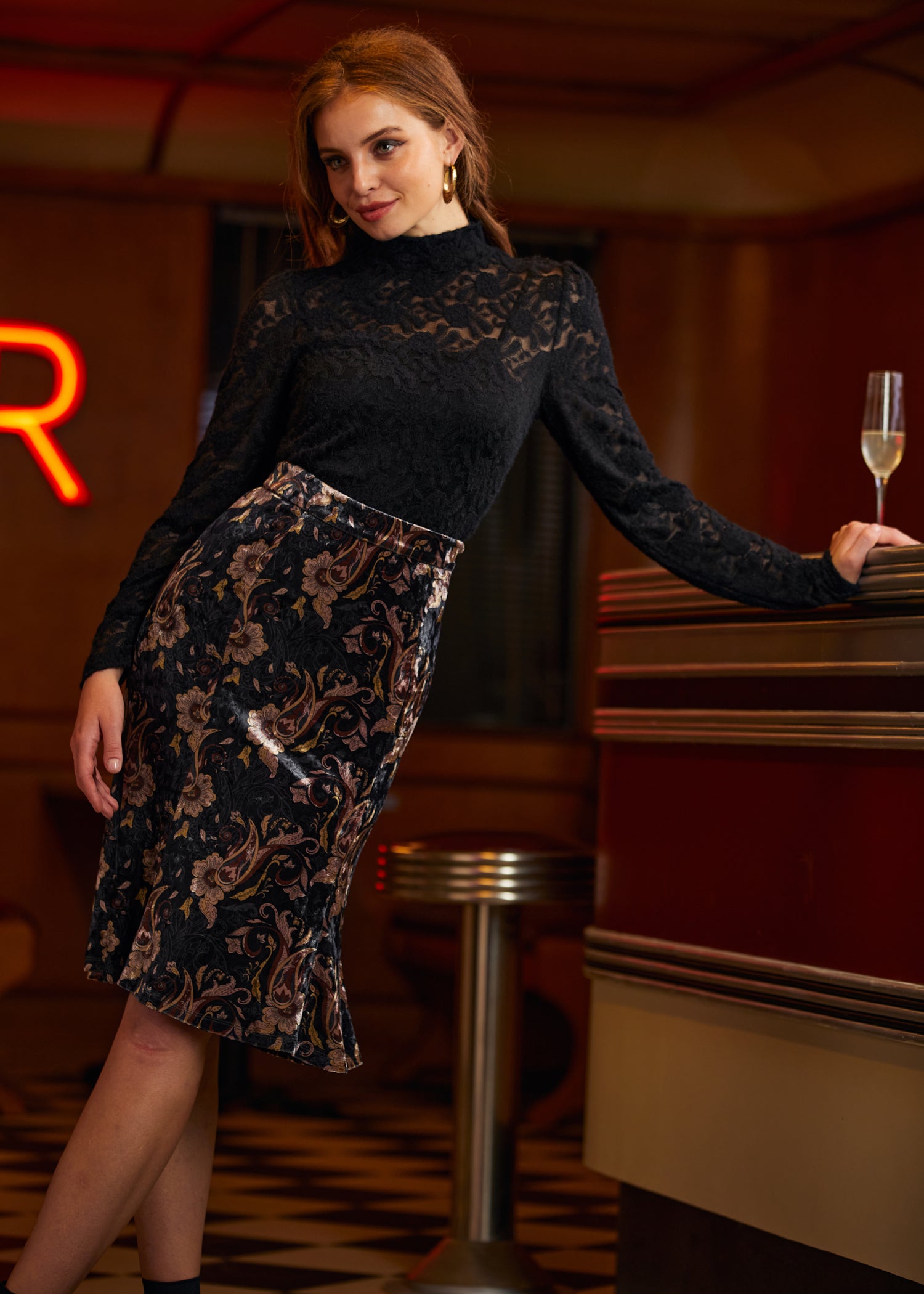 Stylish Sugar and Spice Fishtail Midi Skirt for Women | Flattering A-Line Design | Perfect for Parties, Date Nights & Office Wear