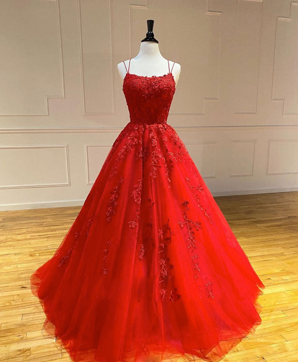Elegant Purple Tulle Lace Long Prom Dress with Floral Embroidery - Formal Evening Gown for Graduation, Homecoming & Special Occasions - Perfect for Prom Night, Wedding Guest & Ballroom Events