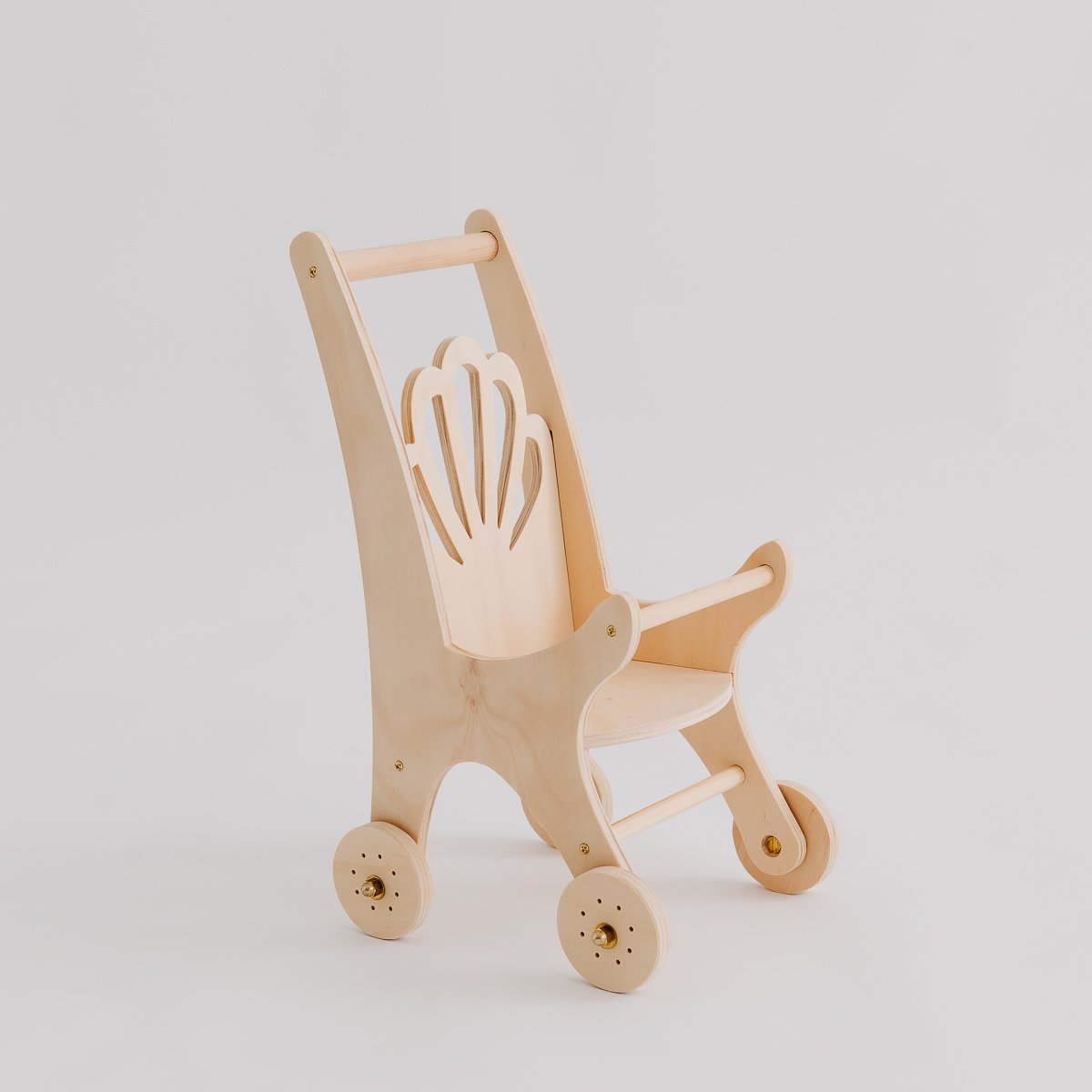 Premium Shell Dolly Pram Stroller - Lightweight Baby Pushchair with Adjustable Handle & Storage Basket | Perfect for Newborns, Toddlers, Shopping & Outdoor Walks