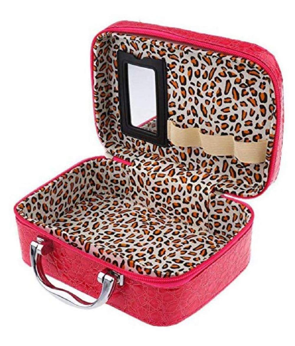 IVAR Makeup Organizer for Women - Cosmetic Storage Box with Mirror, Jewelry Organizer & Toiletry Bag - Perfect for Travel, Home Vanity & Gift Giving