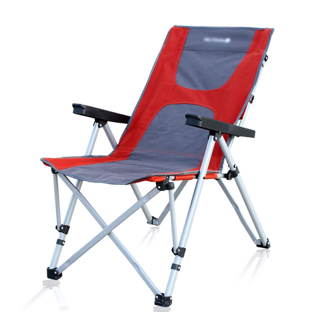 Portable Folding Camping Chair - Lightweight Oxford Cloth Outdoor Chair for Camping, Fishing, Picnic, BBQ & Beach - Compact & Durable (Red) - Perfect for Backyard Relaxation, Tailgating & Outdoor Adventures
