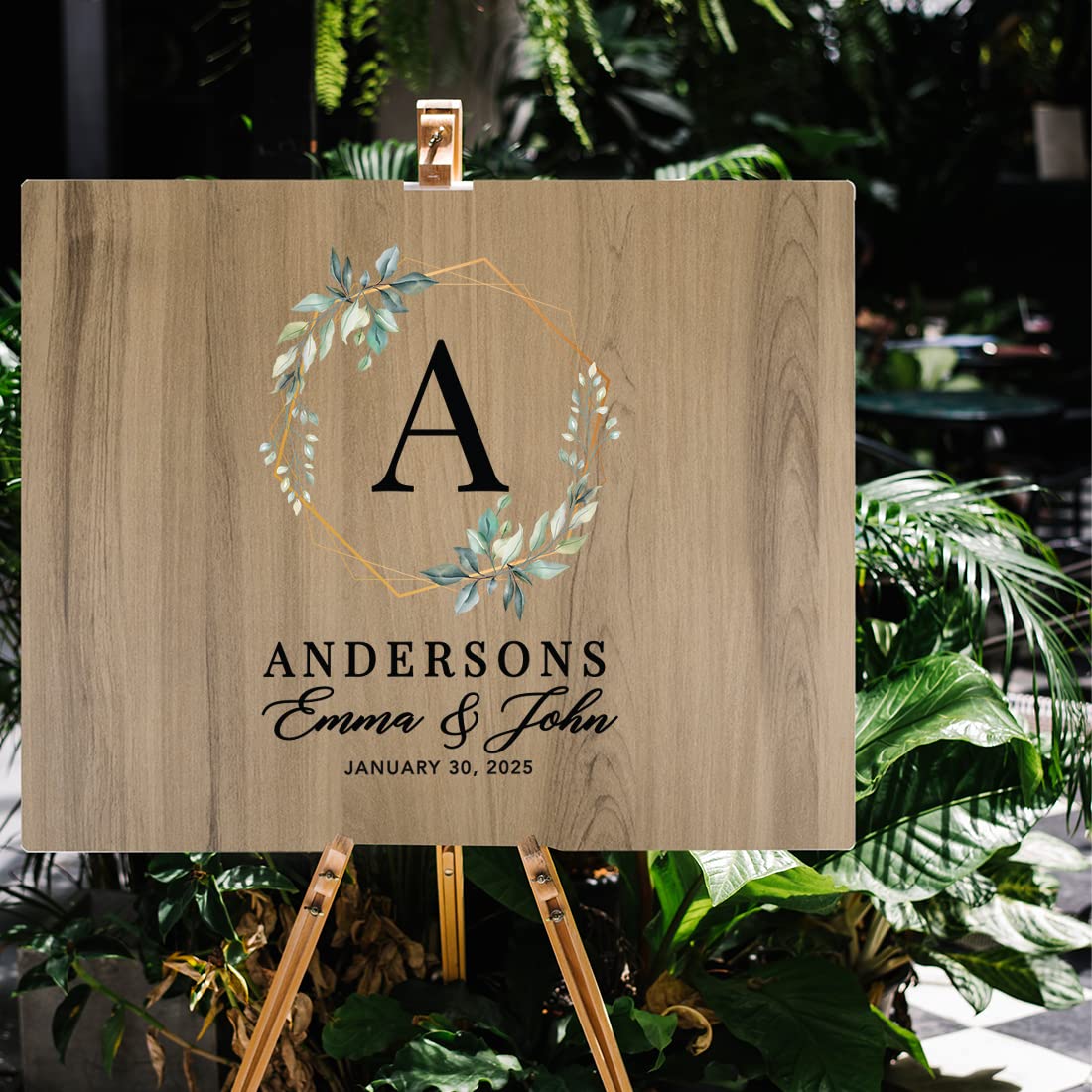 Custom Wooden Welcome Sign for Wedding 16