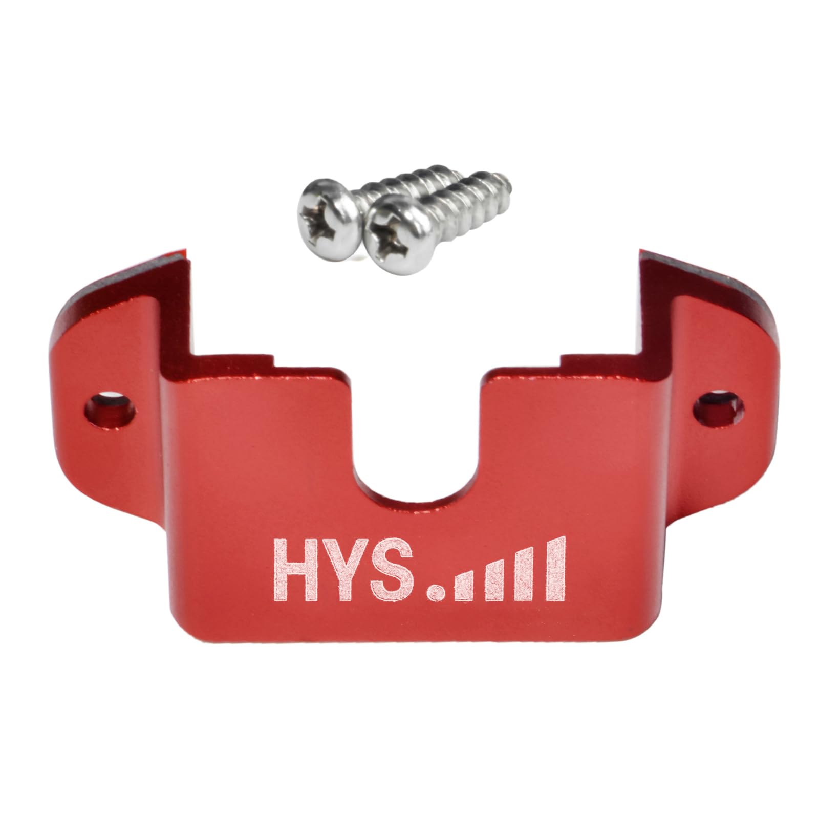 Universal HYS Single Side Car Mount for CB & VHF UHF Radios - Microphone Holder Kit with Screws (Red) - Perfect for Truckers, Off-Roading & Emergency Communication