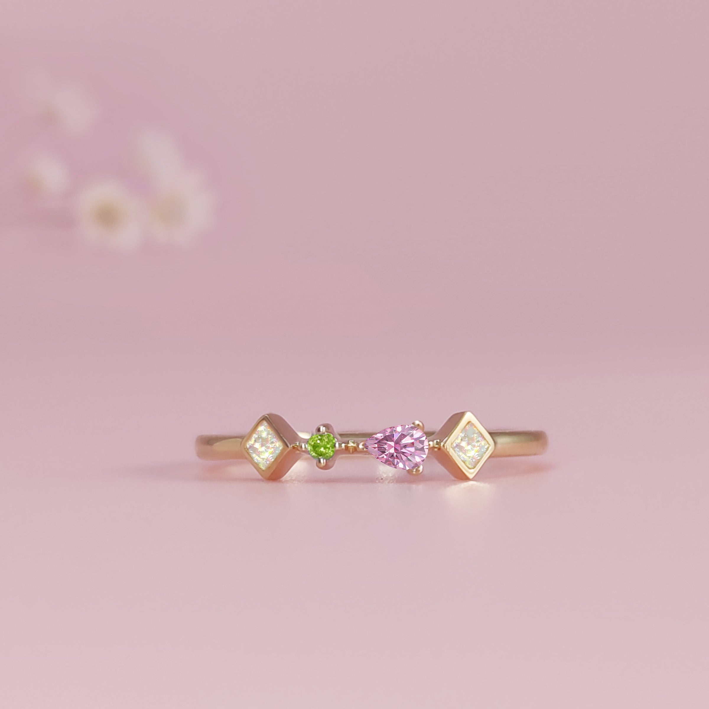 Starlit Whimsy Ashes Ring with Birthstone - Elegant Memorial Jewelry for Women, Perfect for Remembrance, Anniversaries & Special Occasions