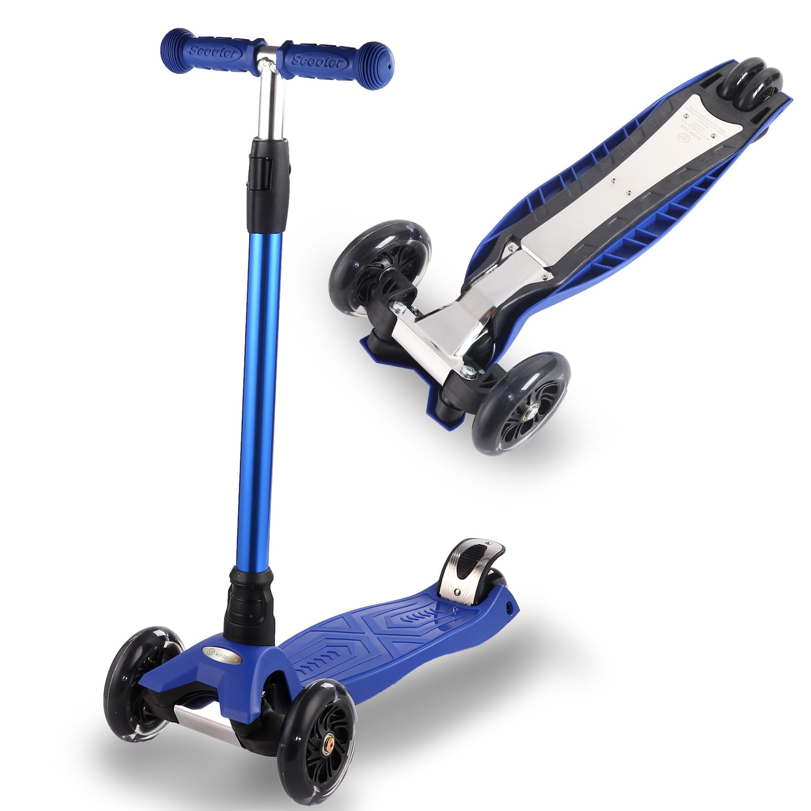 **Best 3 Wheel Scooter for Kids Ages 3-12 - LED Light Up Wheels, Adjustable Height & Sturdy Deck - Perfect for Outdoor Play, Commuting & Birthday Gifts**