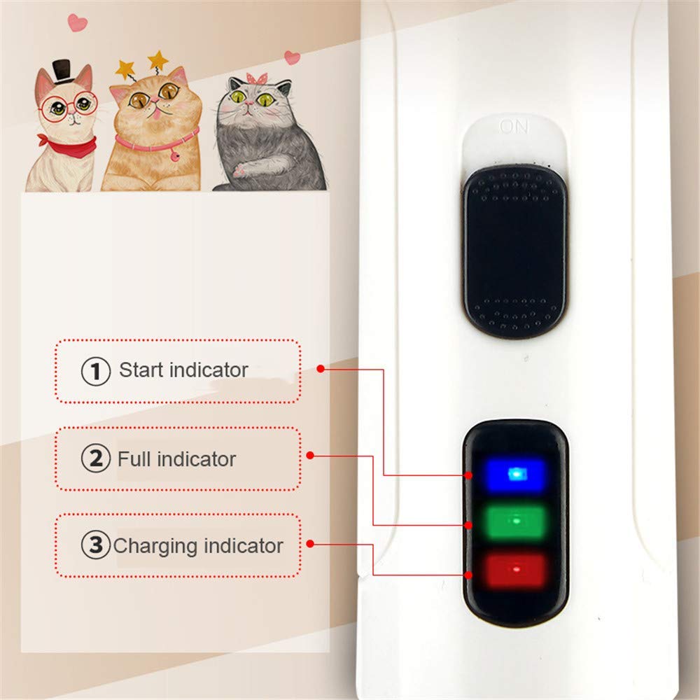 USB Rechargeable Pet Nail Grinder for Dogs & Cats - Ultra Quiet Electric Nail Trimmer with Painless Grinding & Gentle Paws Care - Perfect for Home Grooming & Pet Nail Maintenance