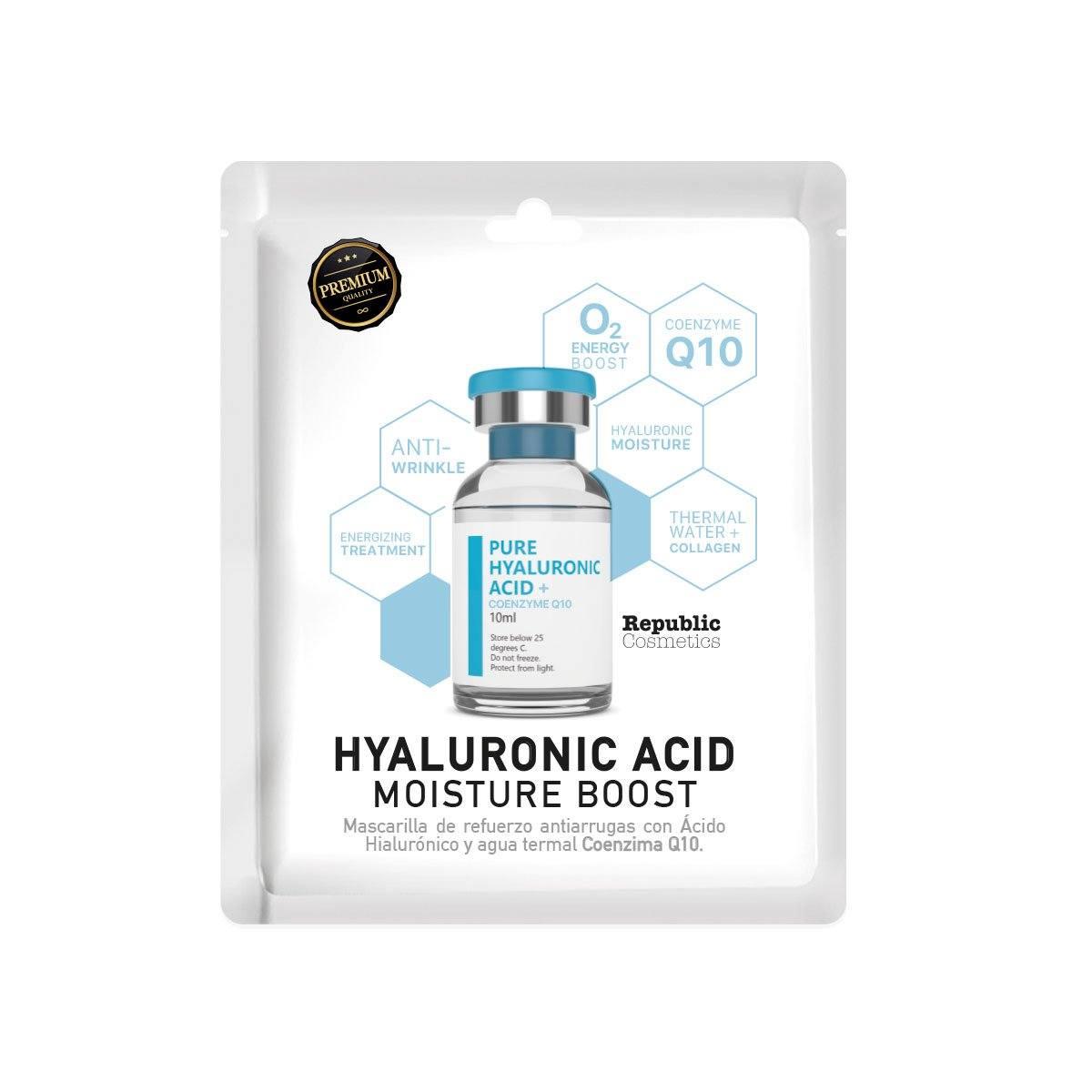 Hyaluronic Acid & Q10 Anti-Aging Face Mask by Republic Cosmetics - Hydrating & Wrinkle-Reducing Treatment for Dry Skin, Perfect for Night Skincare Routine & Spa Days