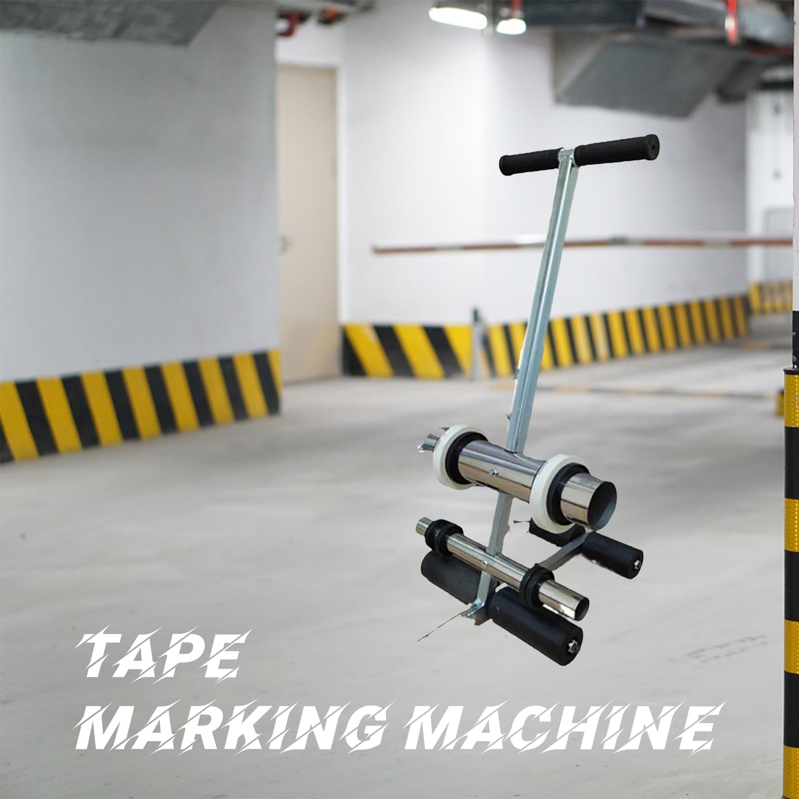 Professional Floor Tape Applicator - Efficient Court Line Tape Machine for Straight & Circular Markings - Ideal for Gym, Sports Court, Warehouse & Parking Lot Surfaces