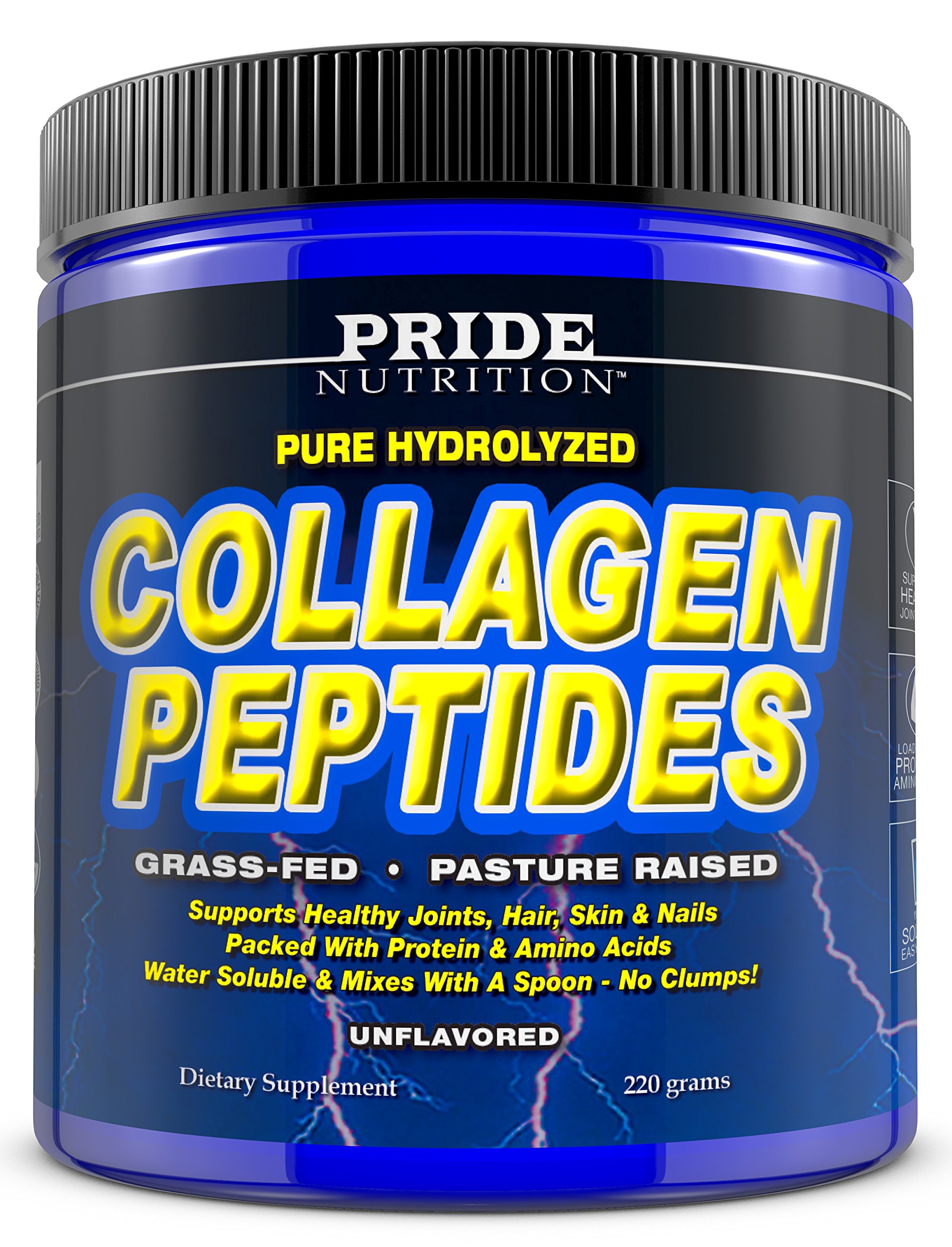 Grass-Fed Hydrolyzed Collagen Peptides Powder - Paleo & Keto Friendly Supplement for Youthful Skin, Healthy Hair, Strong Nails & Joint Support - Non-GMO, Gluten Free - Perfect for Smoothies, Coffee & Baking