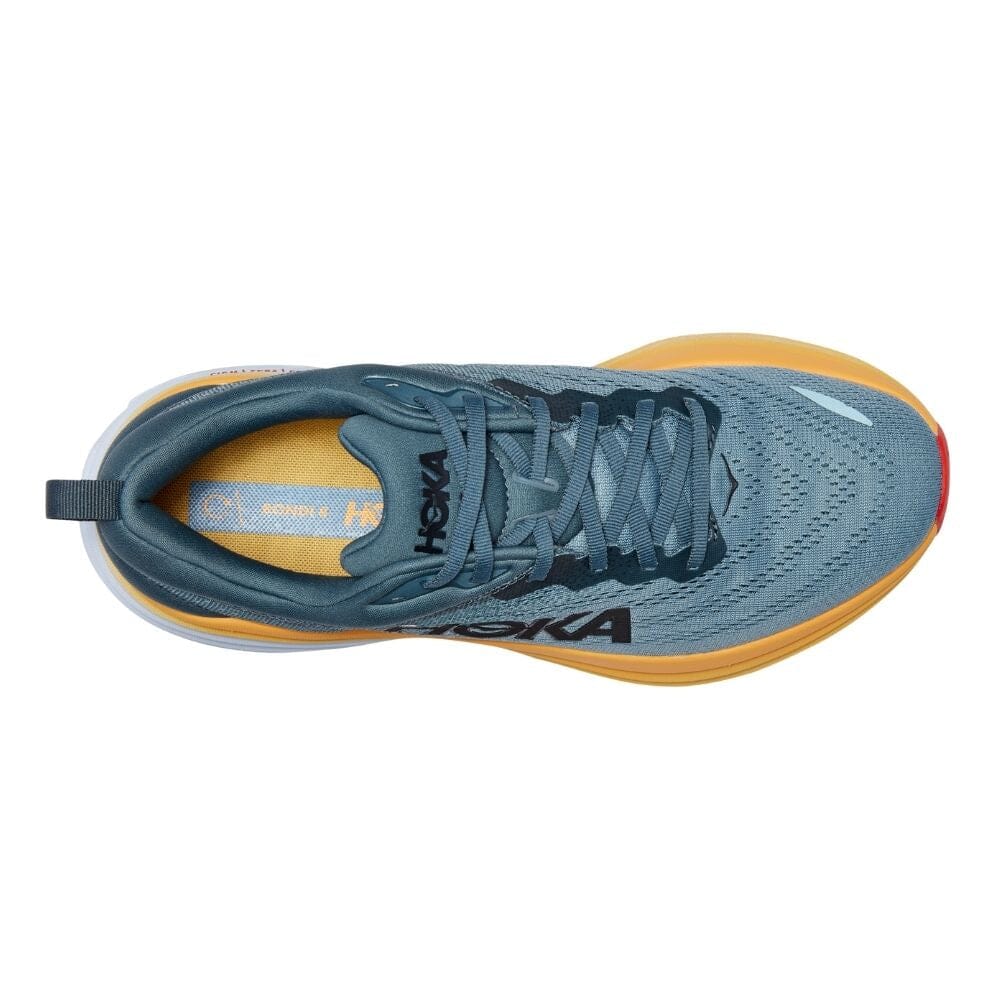 Hoka Men's Bondi 8 Running Shoes - Lightweight Cushioned Sneakers for Marathon, Jogging & Walking - Breathable Mesh Upper with Maximum Support & Comfort